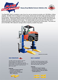 AIM Fleet America Heavy Duty Mobile Vehicle Lifts Flyer
